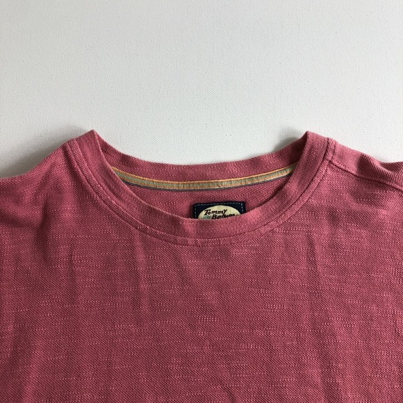 Men Tommy Bahama Short Sleeve Crew Neck T Shirt Size Medium Solid Pink Logo - Picture 6 of 7